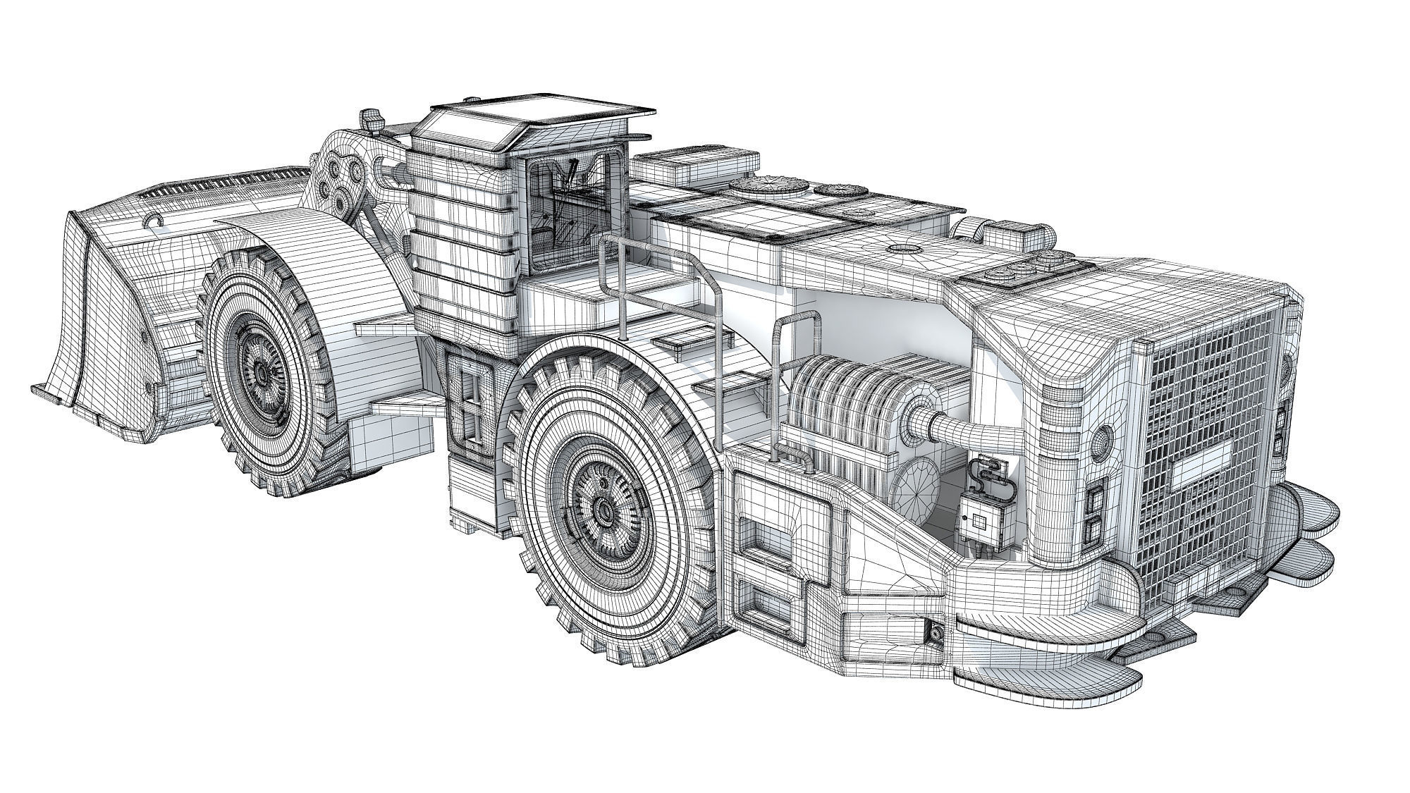 Underground Hard Rock Haulage Loader 3D model_19