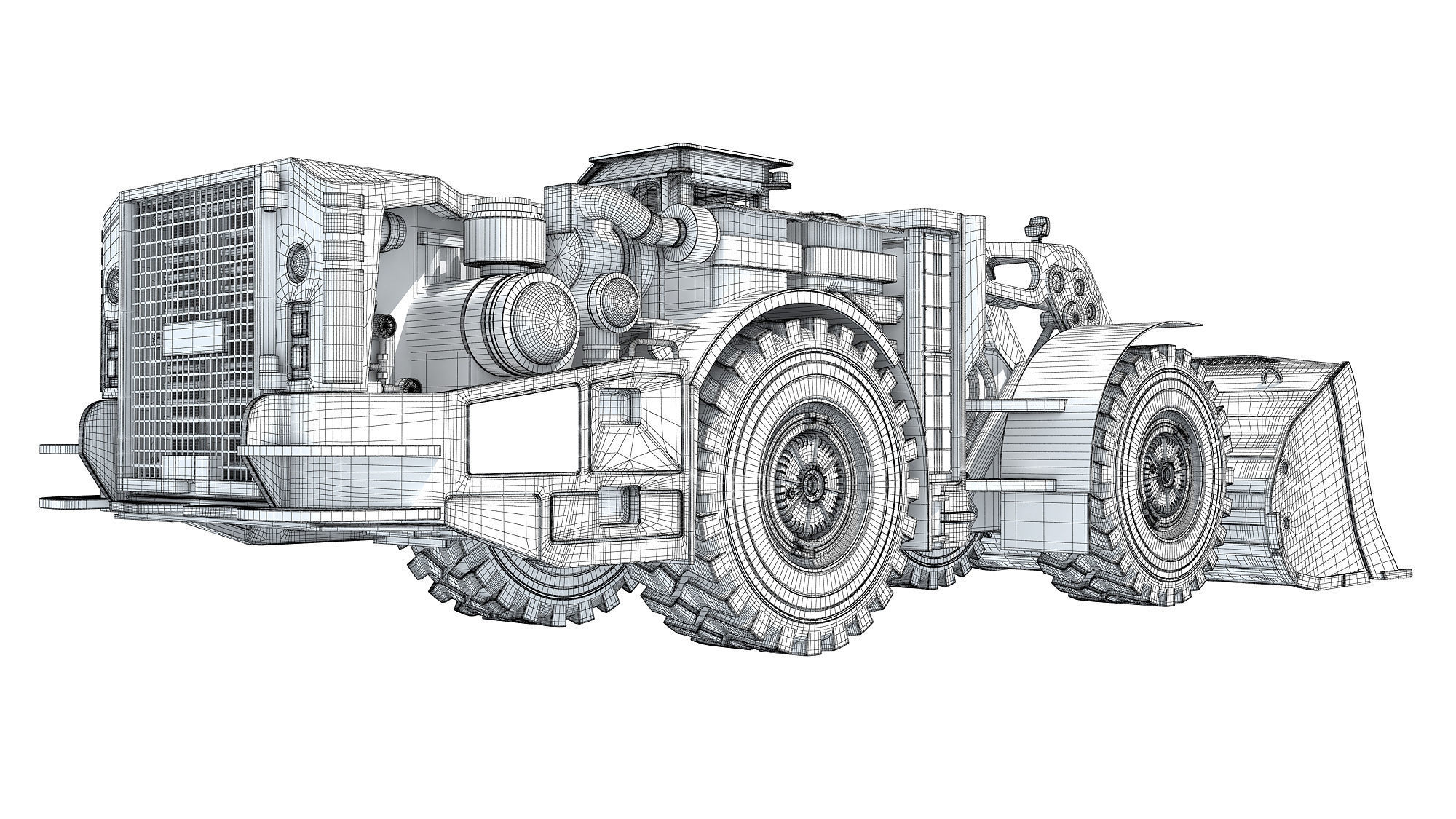 Underground Hard Rock Haulage Loader 3D model_20