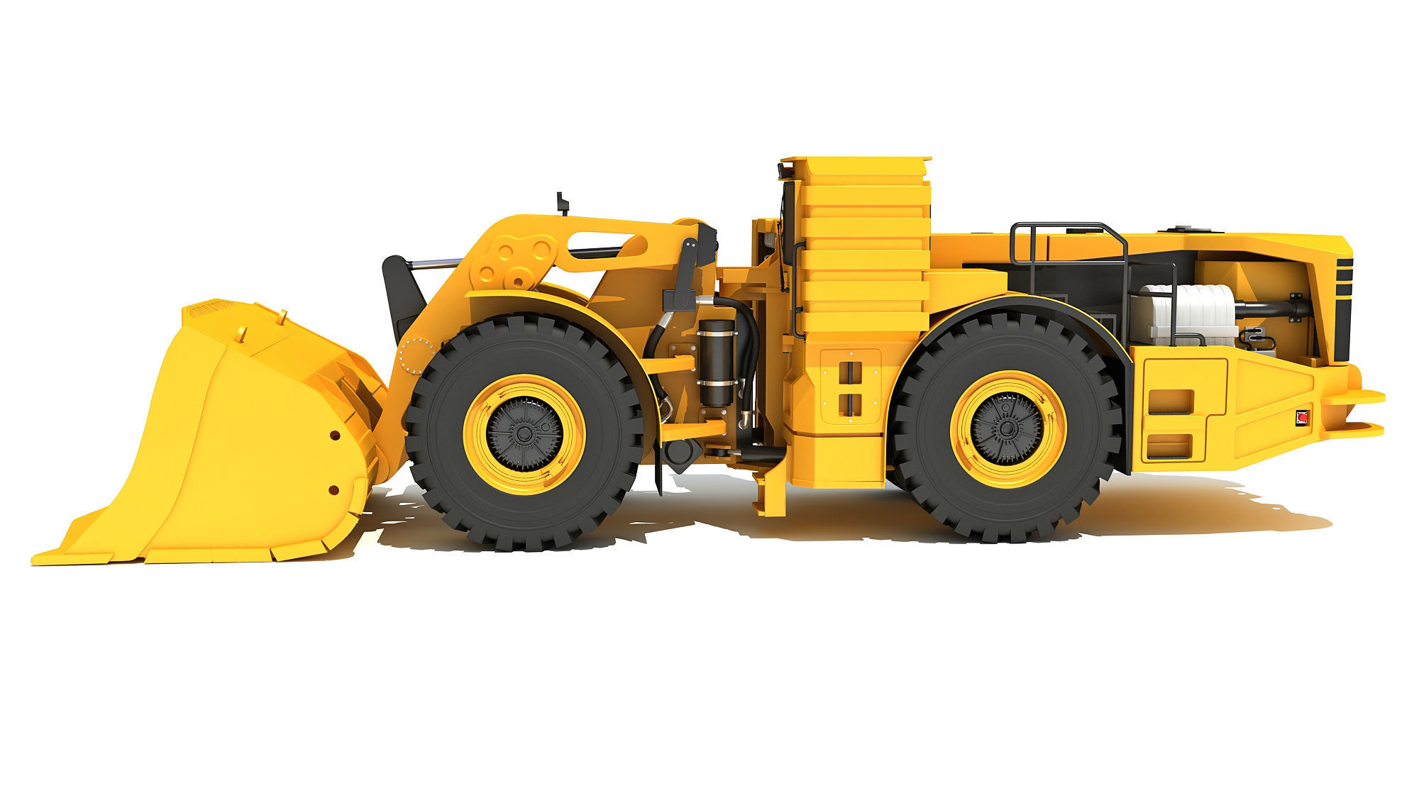 Underground Hard Rock Haulage Loader 3D model_1