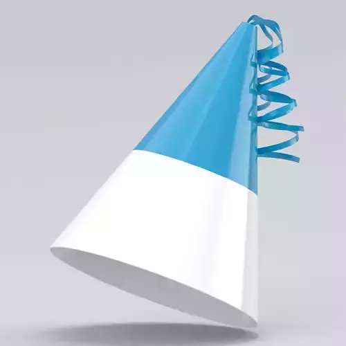 Party Hat sky blue 3D model