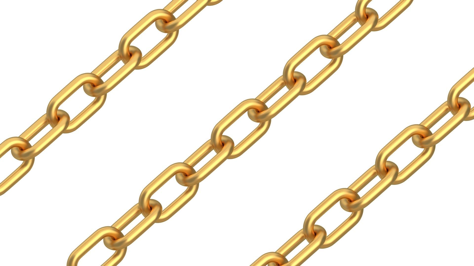 Chain Silver And Gold 3D model_8