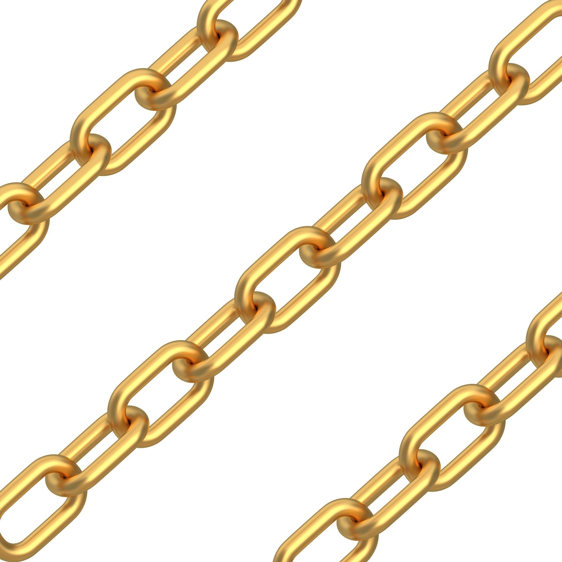 Chain Silver And Gold 3D model_7