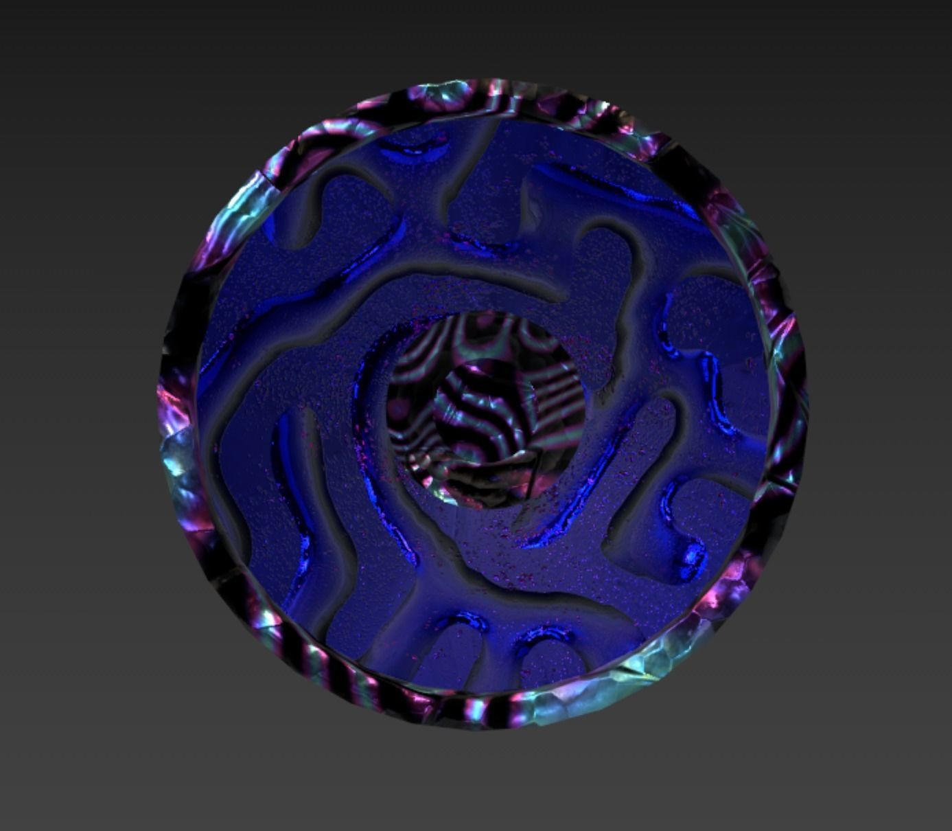 Futuristic Liquid flowing Space Gem Goblet Free low-poly 3D model_3