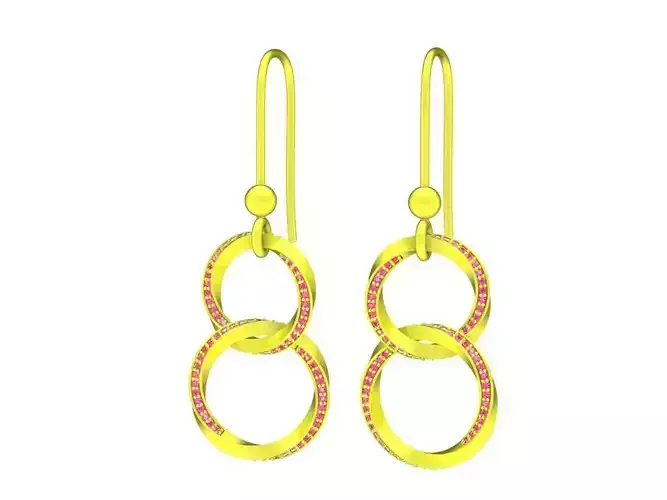 5873 luxury diamond dangle earring