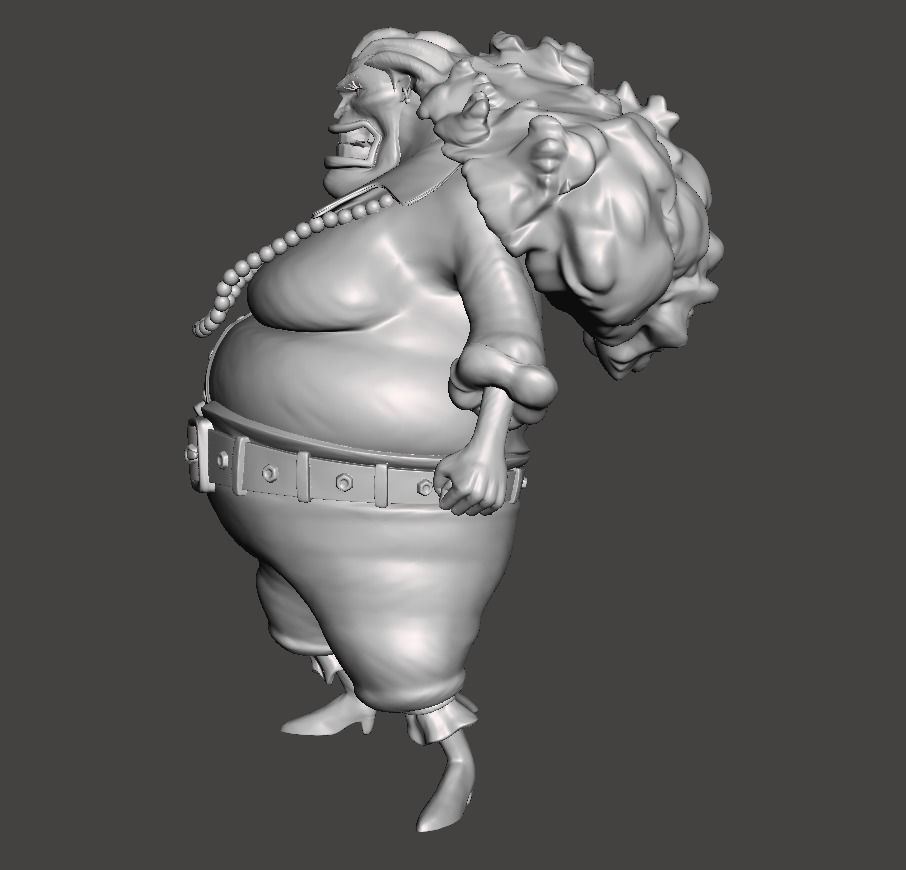 Curly Dadan 3D Model 3D print model_1