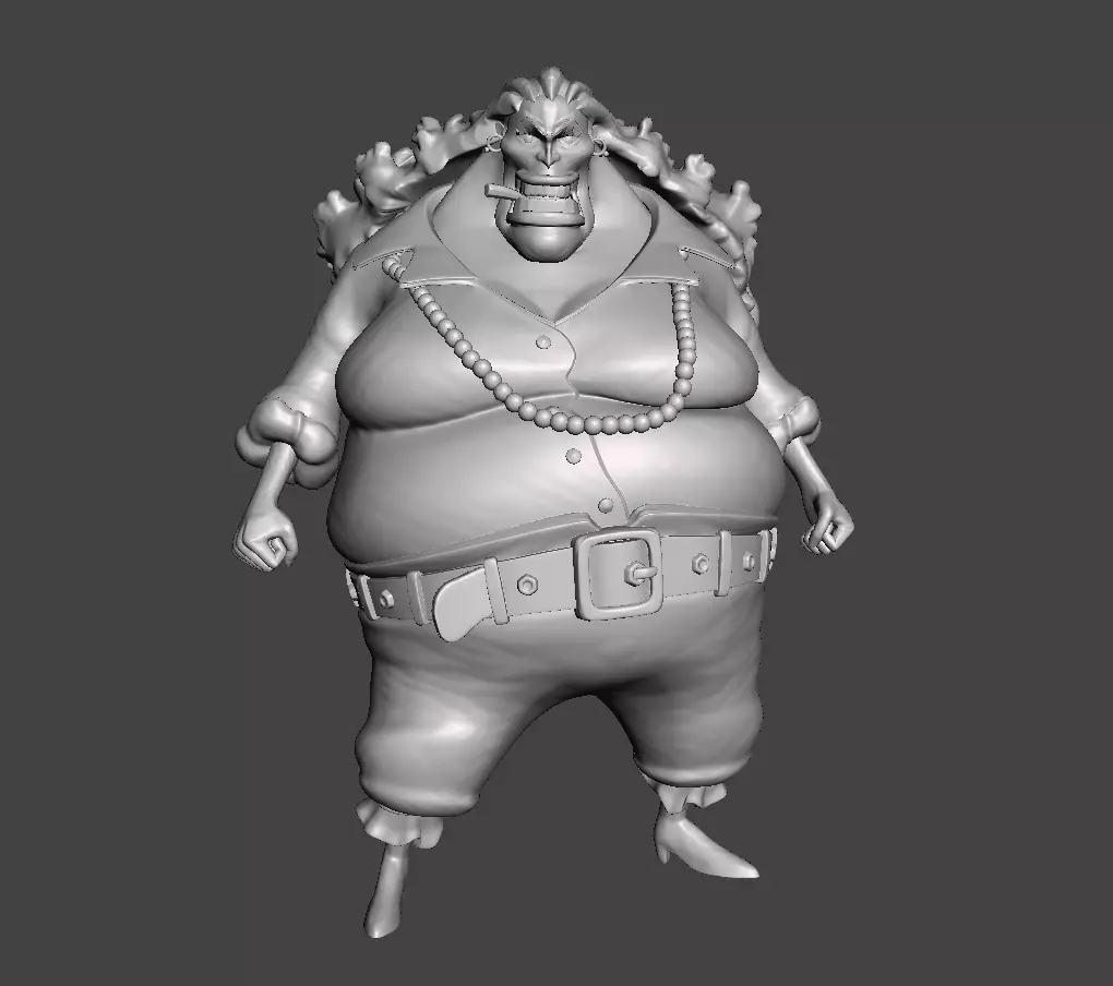 Curly Dadan 3D Model 3D print model_0