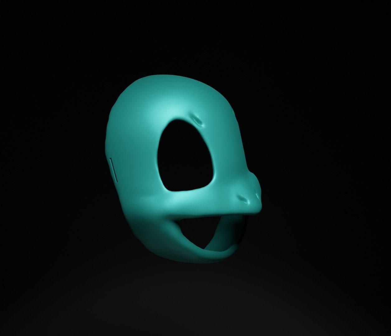 Squirtle - Pokemon Cosplay Costume Face Mask - Easy Print 3D print model_3