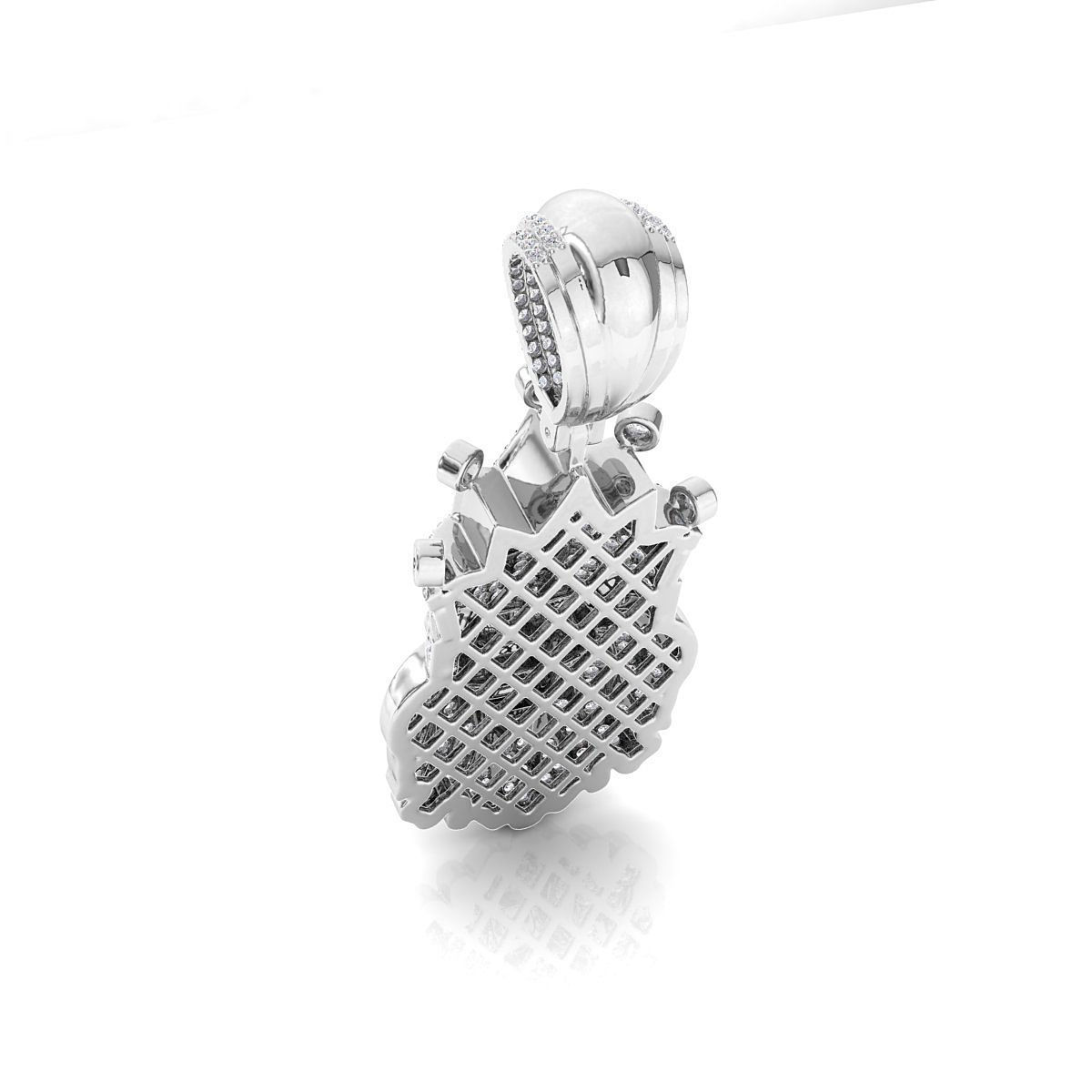 lion Diamond pendant 3D print model_6
