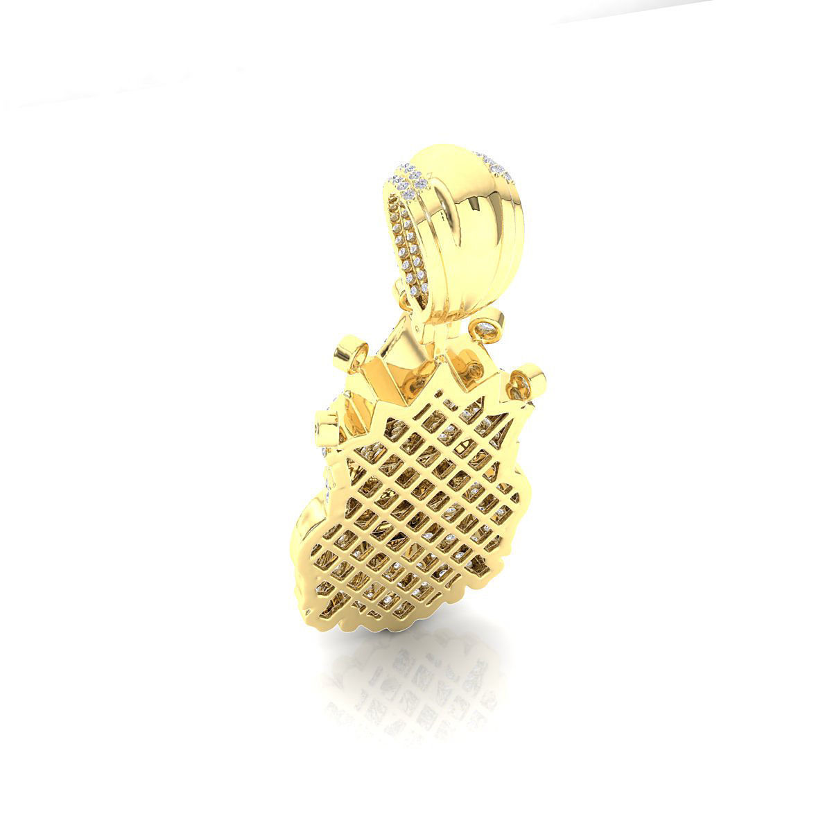 lion Diamond pendant 3D print model_9
