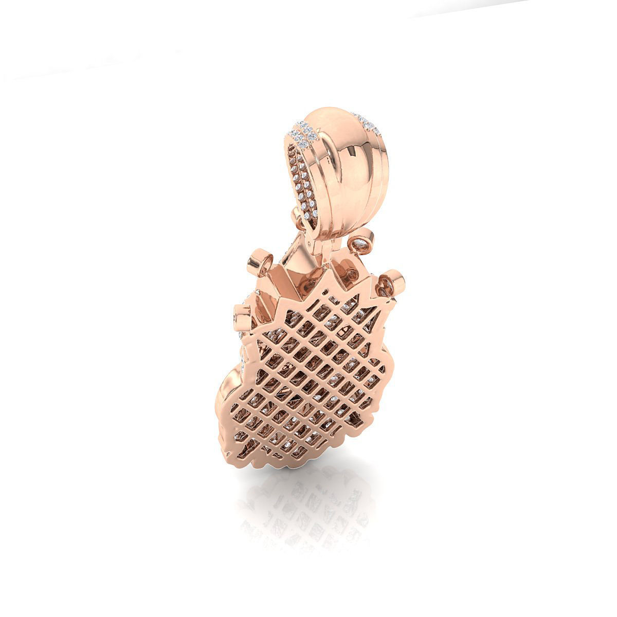 lion Diamond pendant 3D print model_2