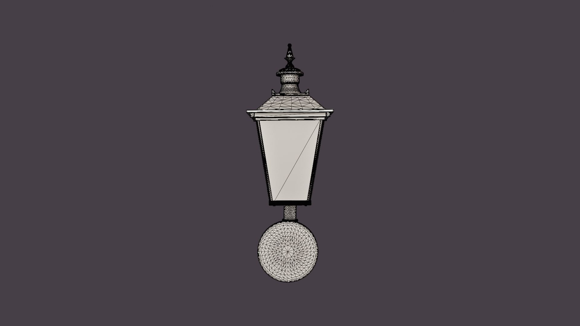 Lighthouse Wall Lamp Low-poly 3D model_8
