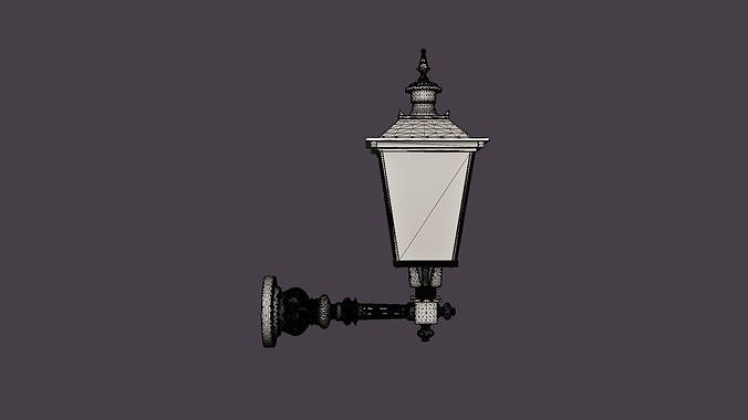 Lighthouse Wall Lamp Low-poly 3D model 7