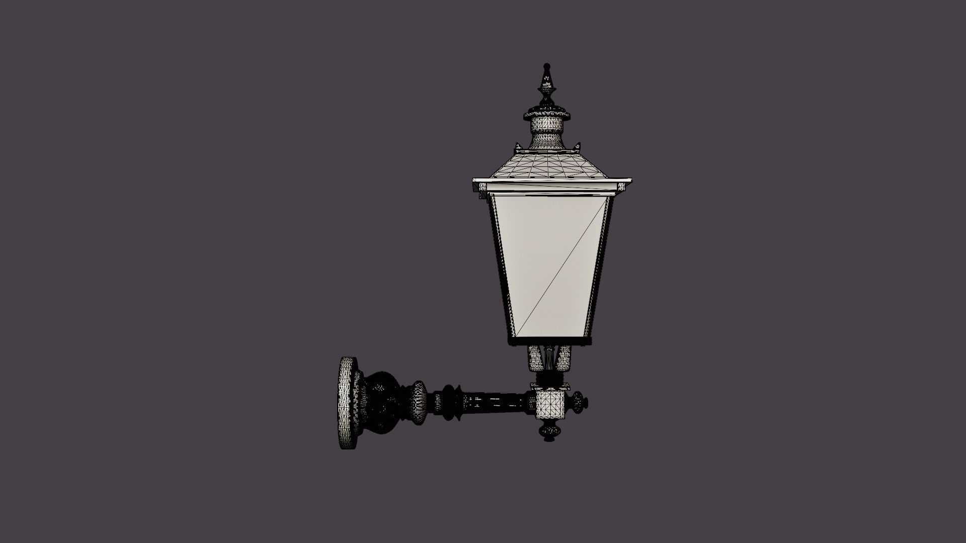 Lighthouse Wall Lamp Low-poly 3D model_6