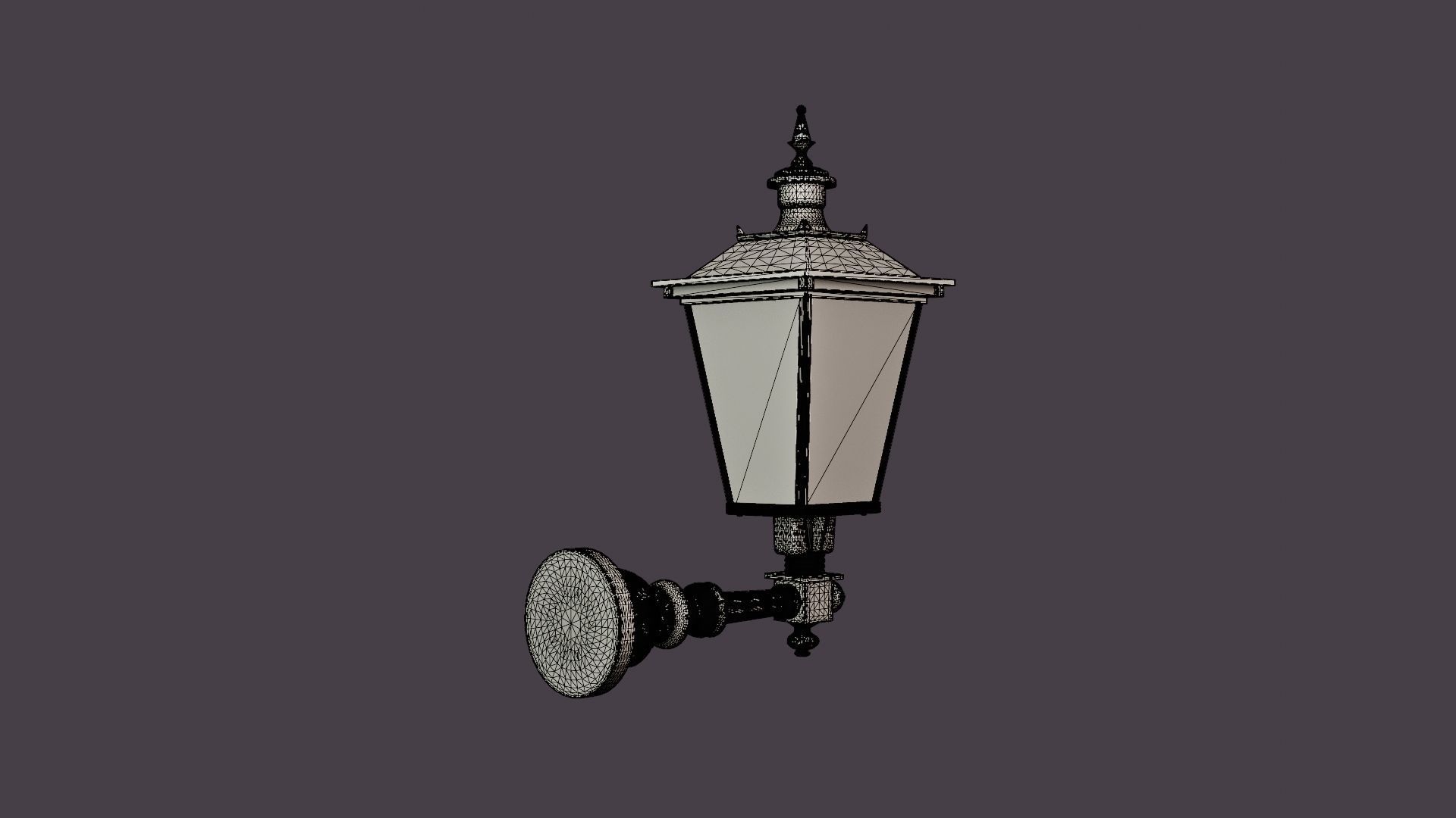 Lighthouse Wall Lamp Low-poly 3D model_7