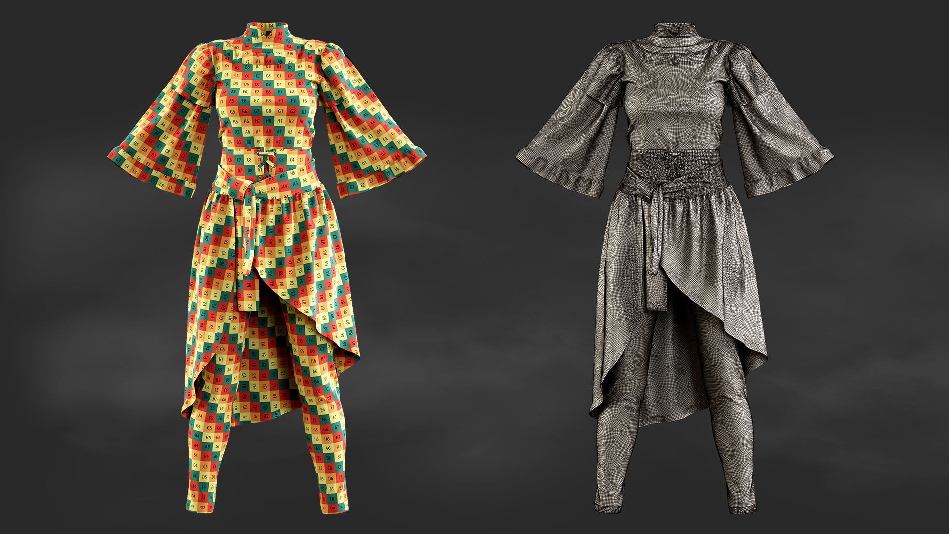 Female Fantasy Outfit 3D model_4