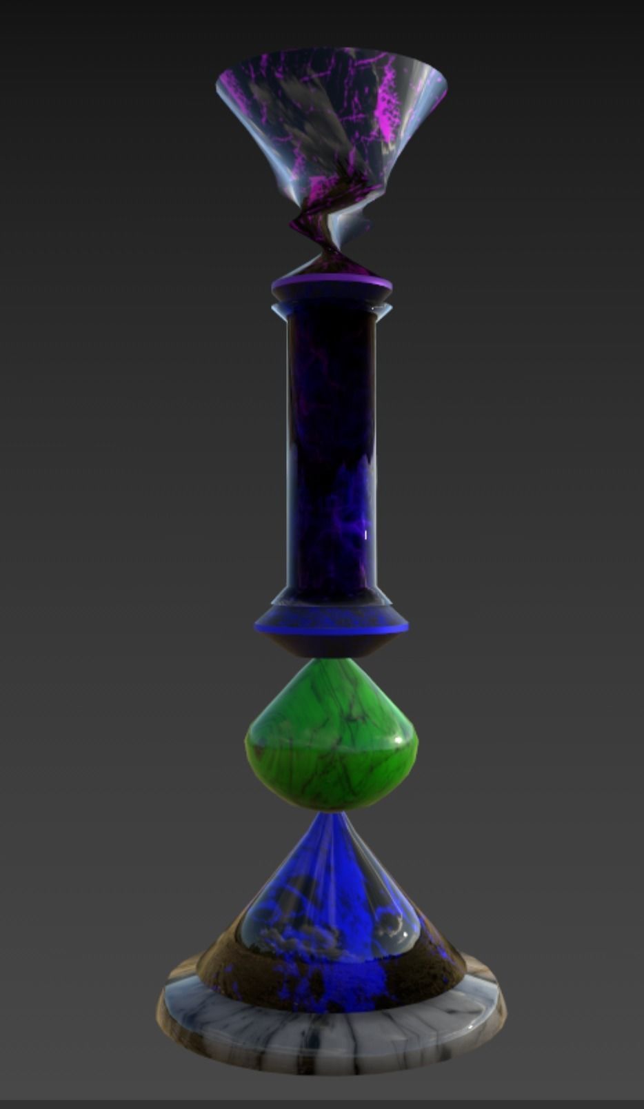 Marble Alien Stadium Column Low-poly 3D model_5