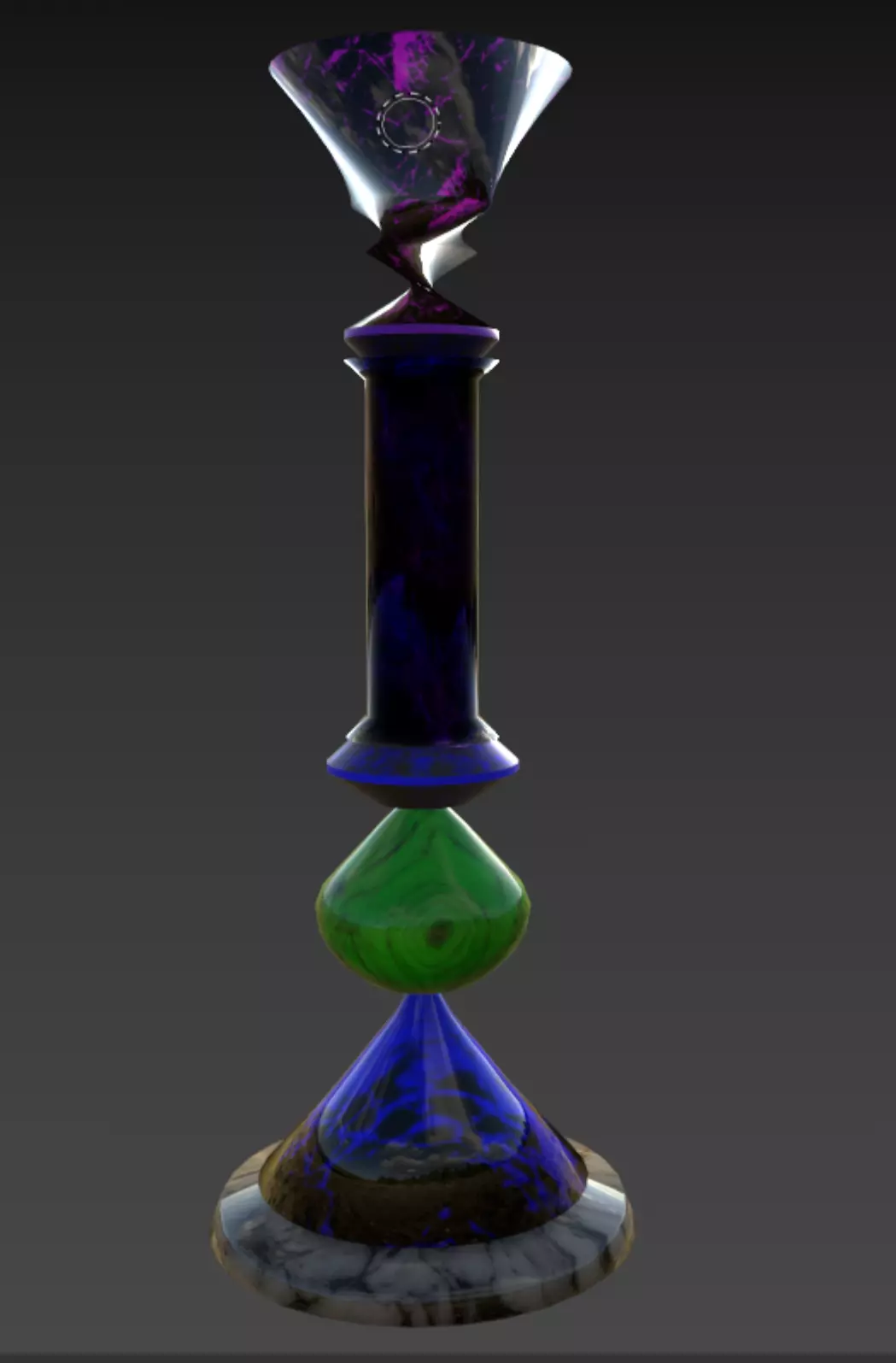 Marble Alien Stadium Column Low-poly 3D model_0