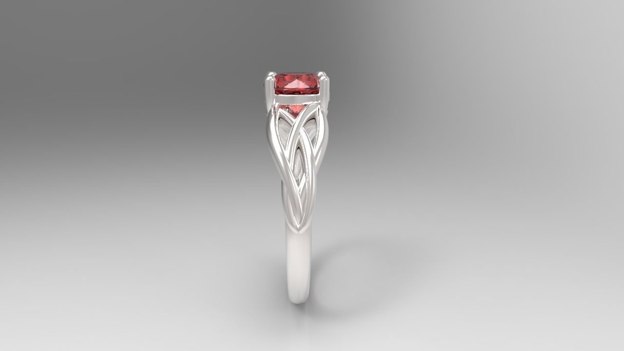 Knot ring  3D print model_6