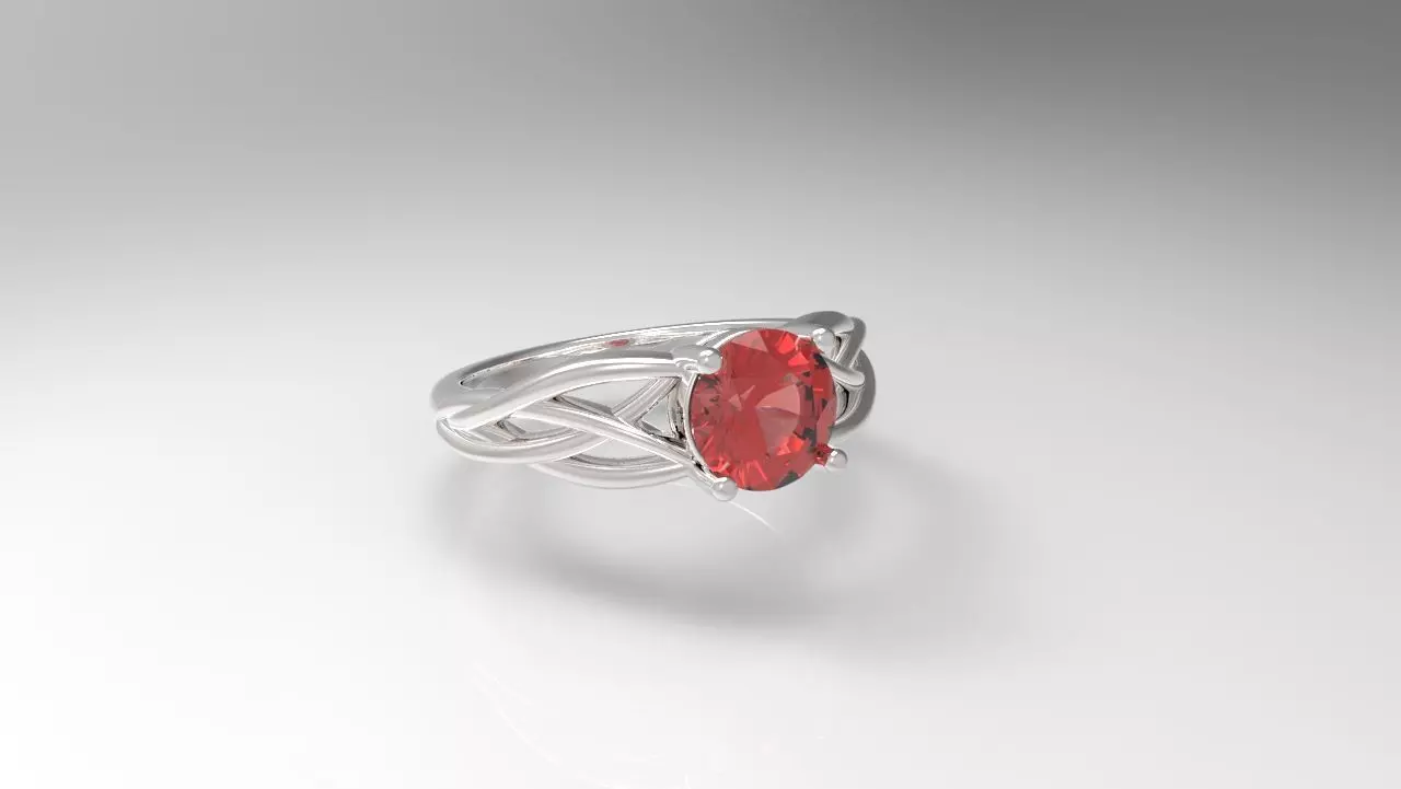 Knot ring  3D print model_0