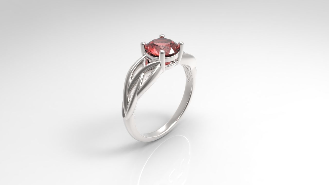 Knot ring  3D print model_9