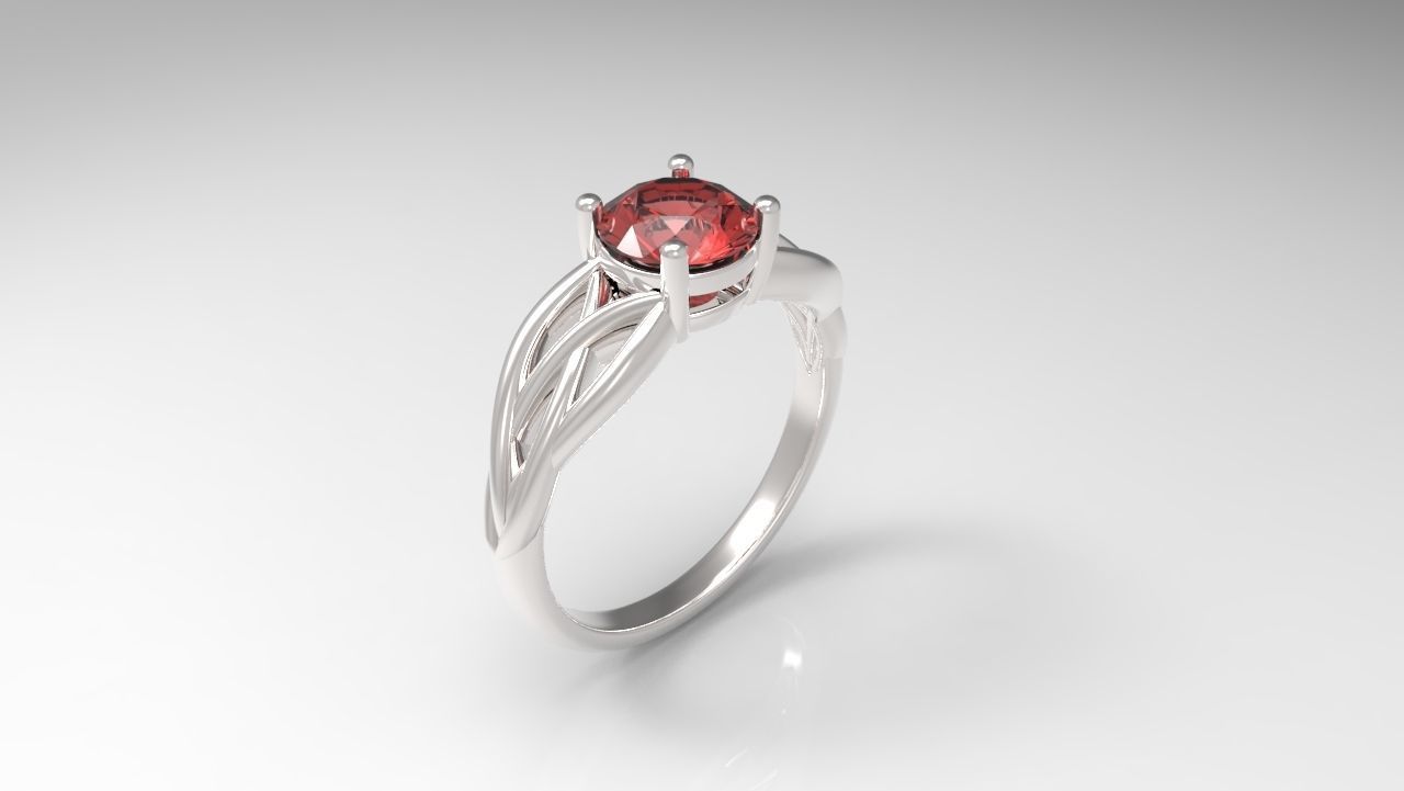 Knot ring  3D print model_5