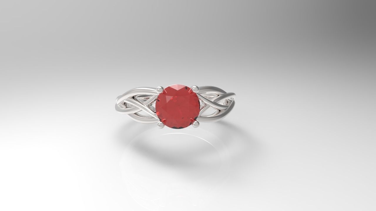 Knot ring  3D print model_3