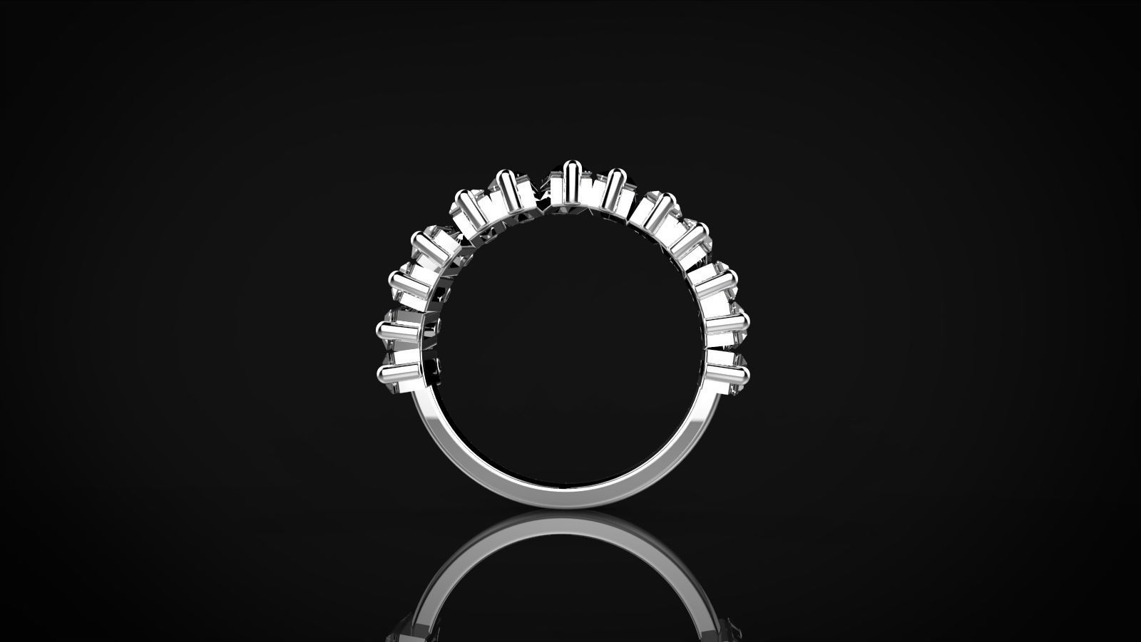 Baguette ring  3D print model_2