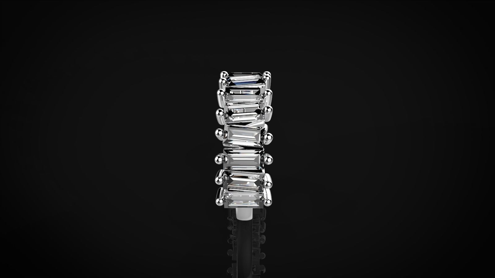 Baguette ring  3D print model_4