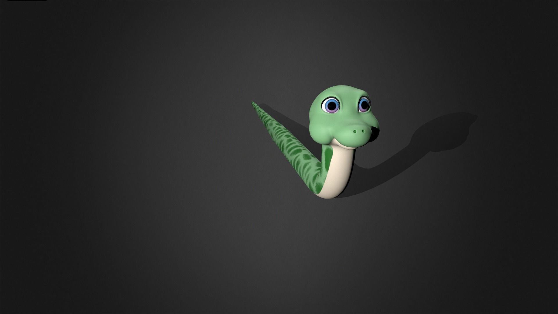 Asset - Cartoons - Animal - Snake Rigged 3D model_2