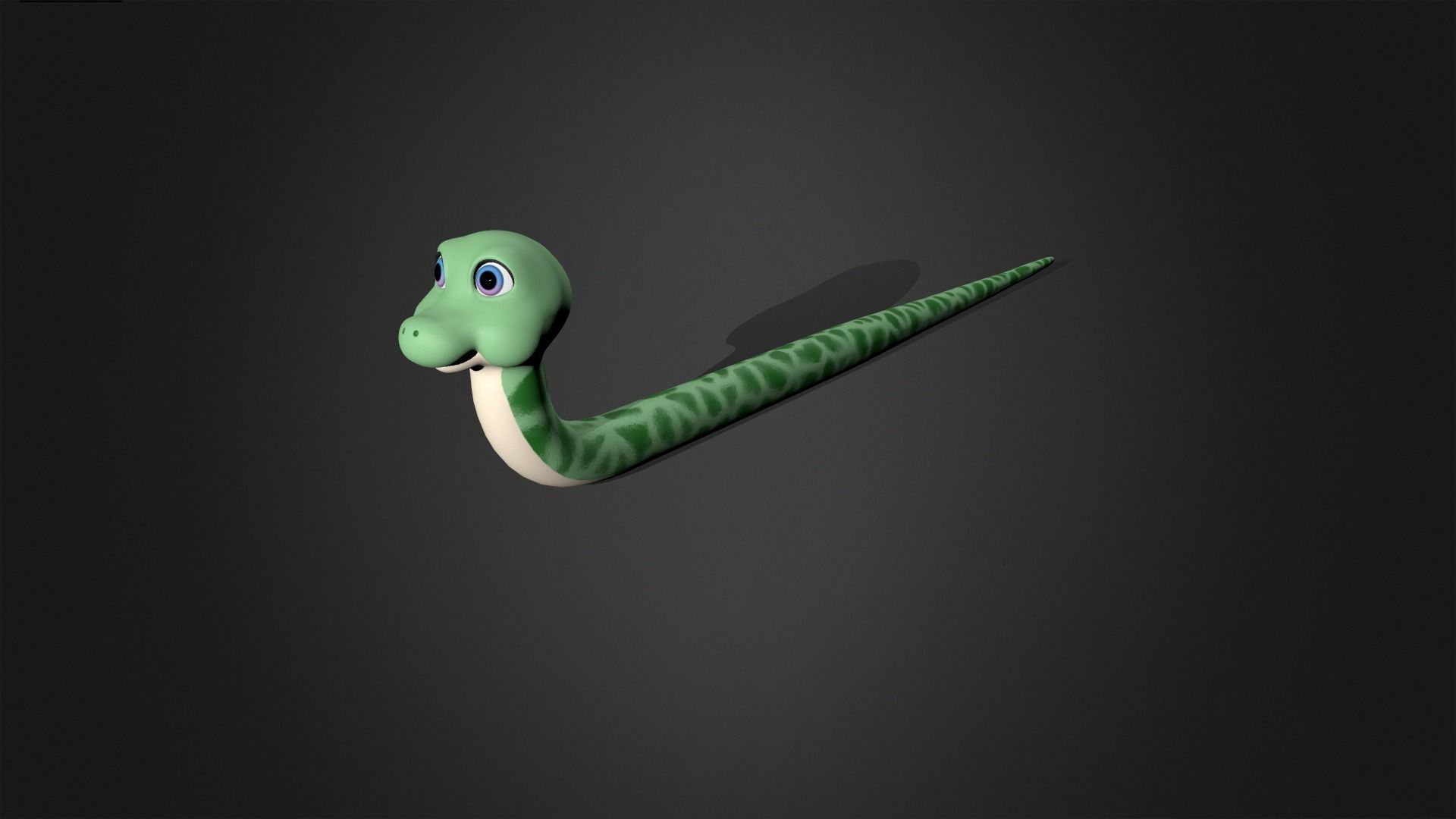 Asset - Cartoons - Animal - Snake Rigged 3D model_10