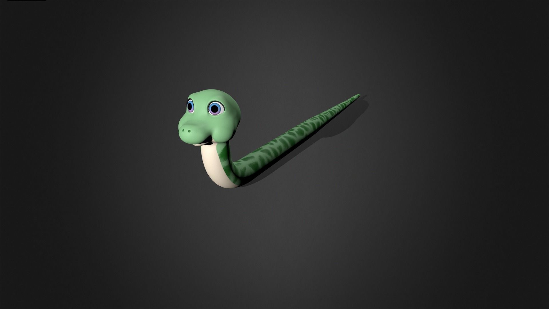 Asset - Cartoons - Animal - Snake Rigged 3D model_11