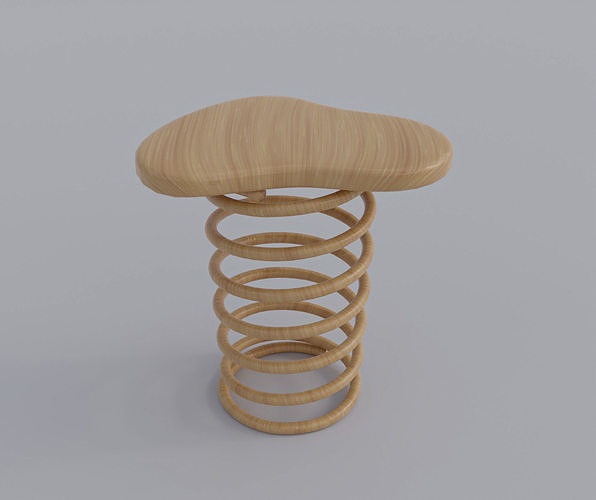 Bouncy Stool Low-poly 3D model