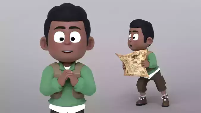 Asher Cartoon Boy Character