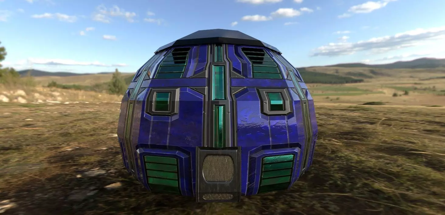 Futuristic Space Dome Free low-poly 3D model