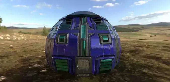 Futuristic Space Dome Free low-poly 3D model