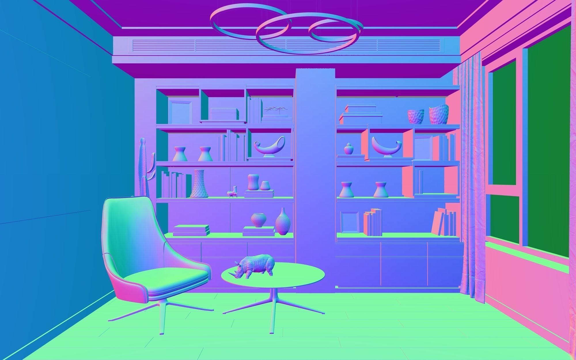 Reading Room-VRAY 3D model 3D model_2