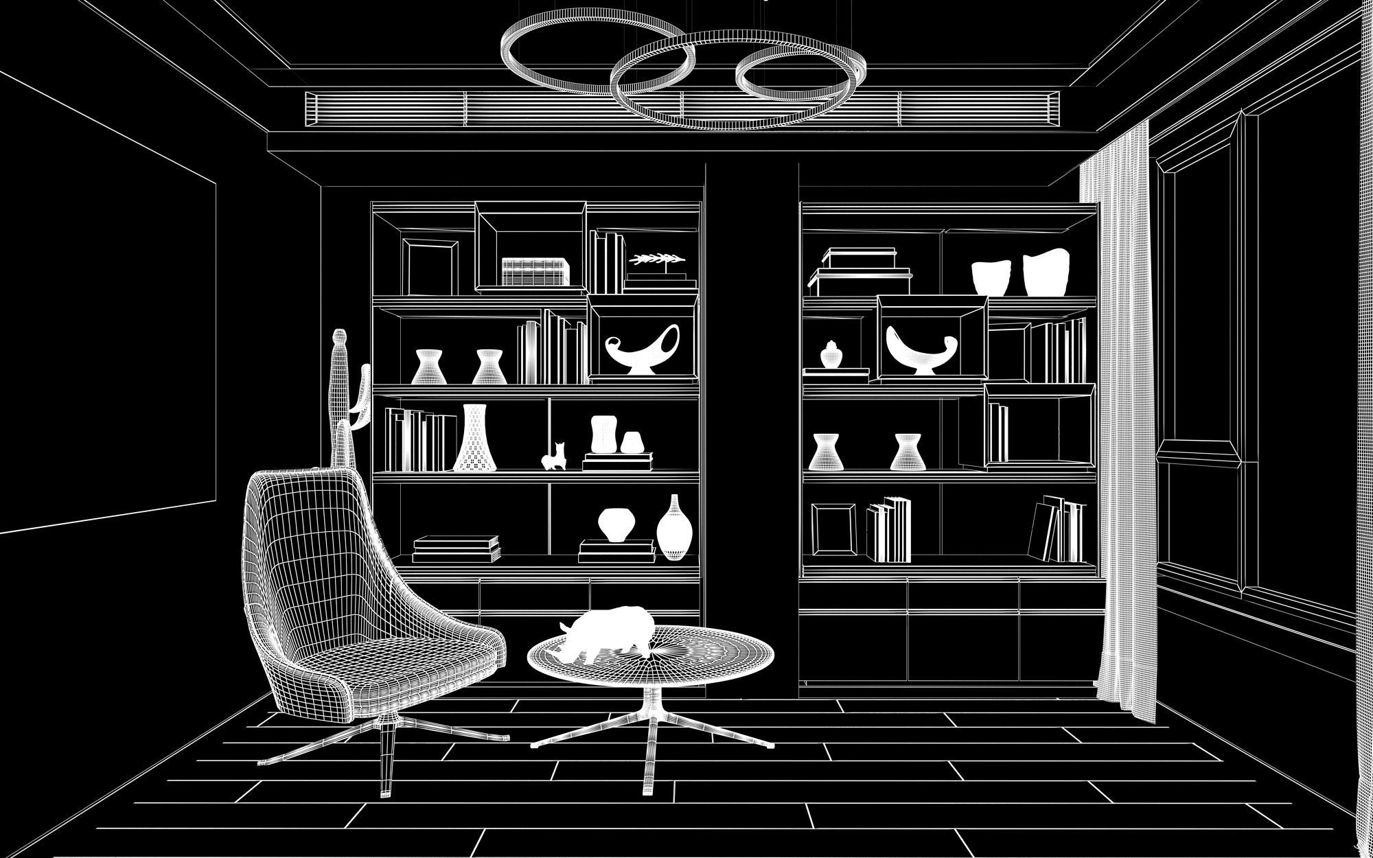 Reading Room-VRAY 3D model 3D model_1