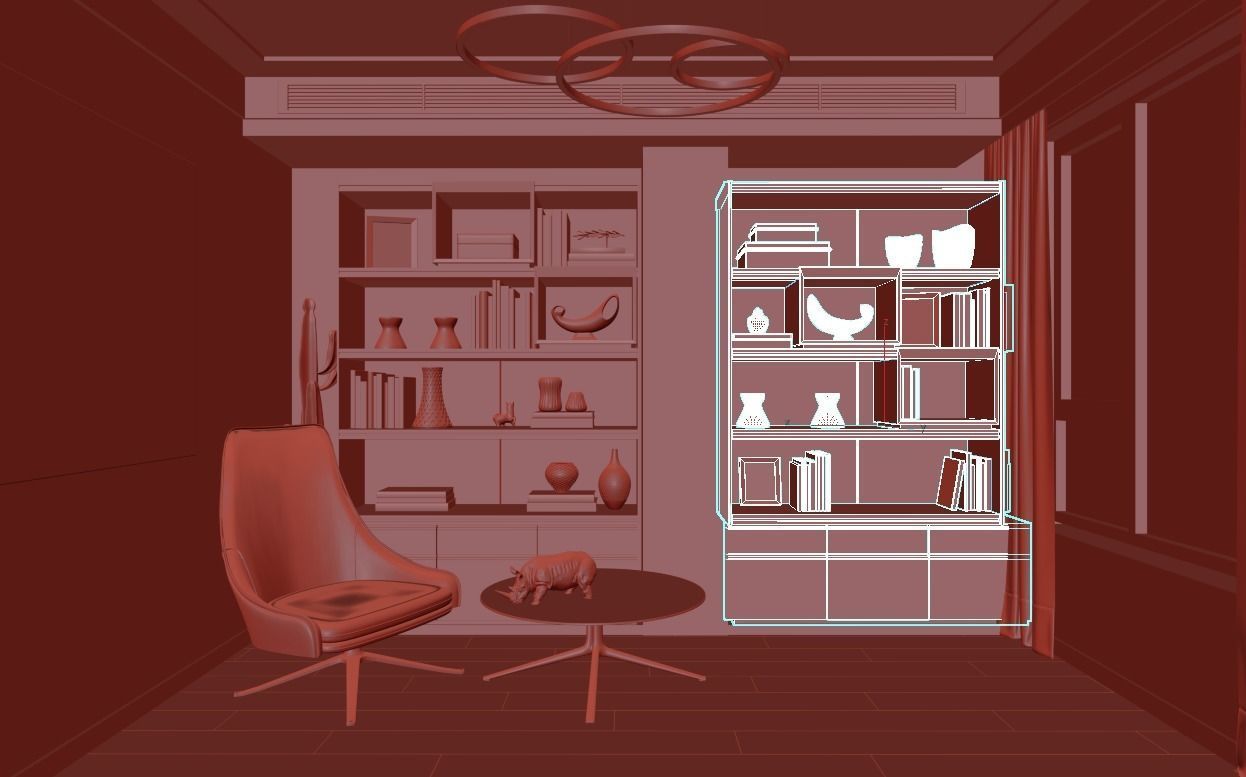 Reading Room-VRAY 3D model 3D model_7