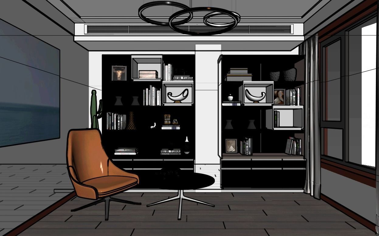 Reading Room-VRAY 3D model 3D model_8