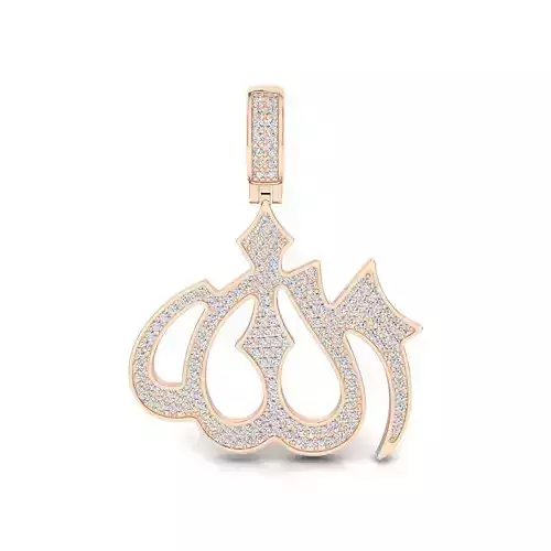 Allah diamond pendant 