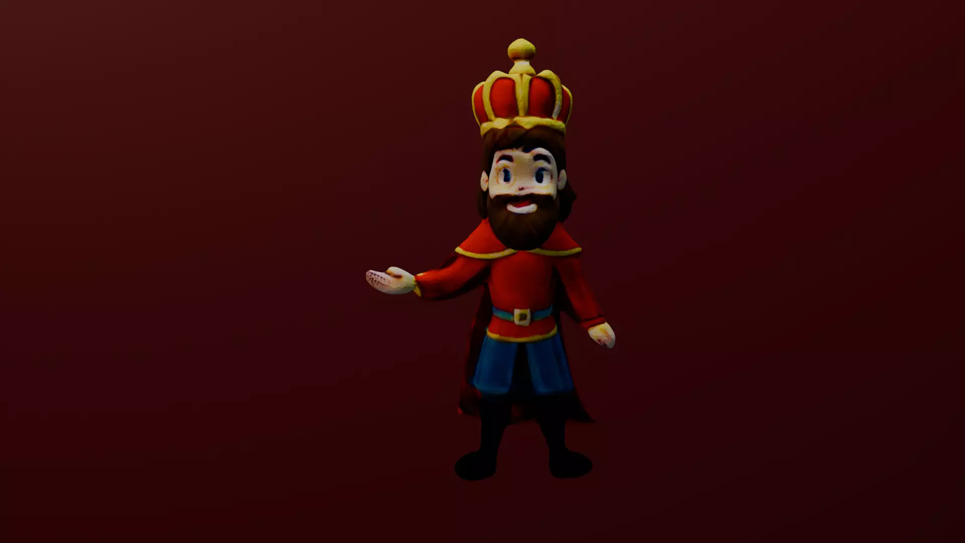 The King 3D Low-poly 3D model_0