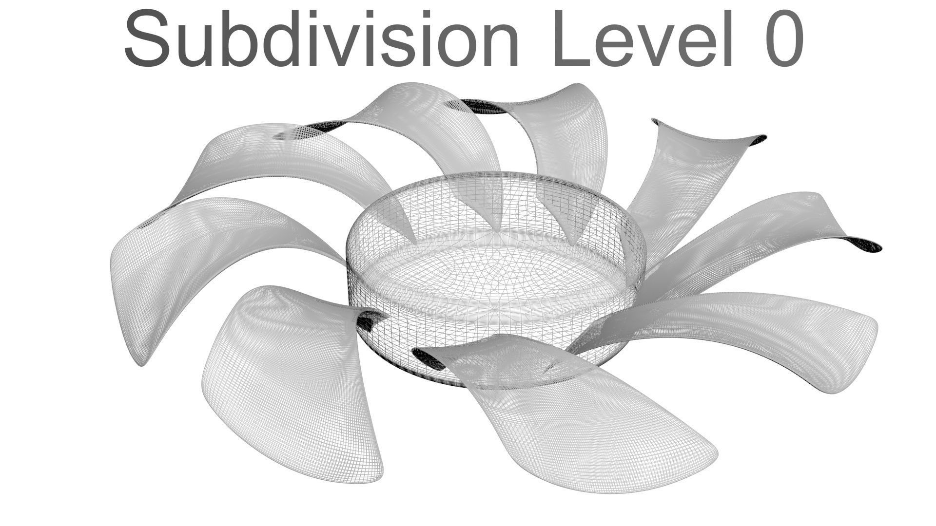 Colored Power Supply Unit Fan Blades Set 3D model_17