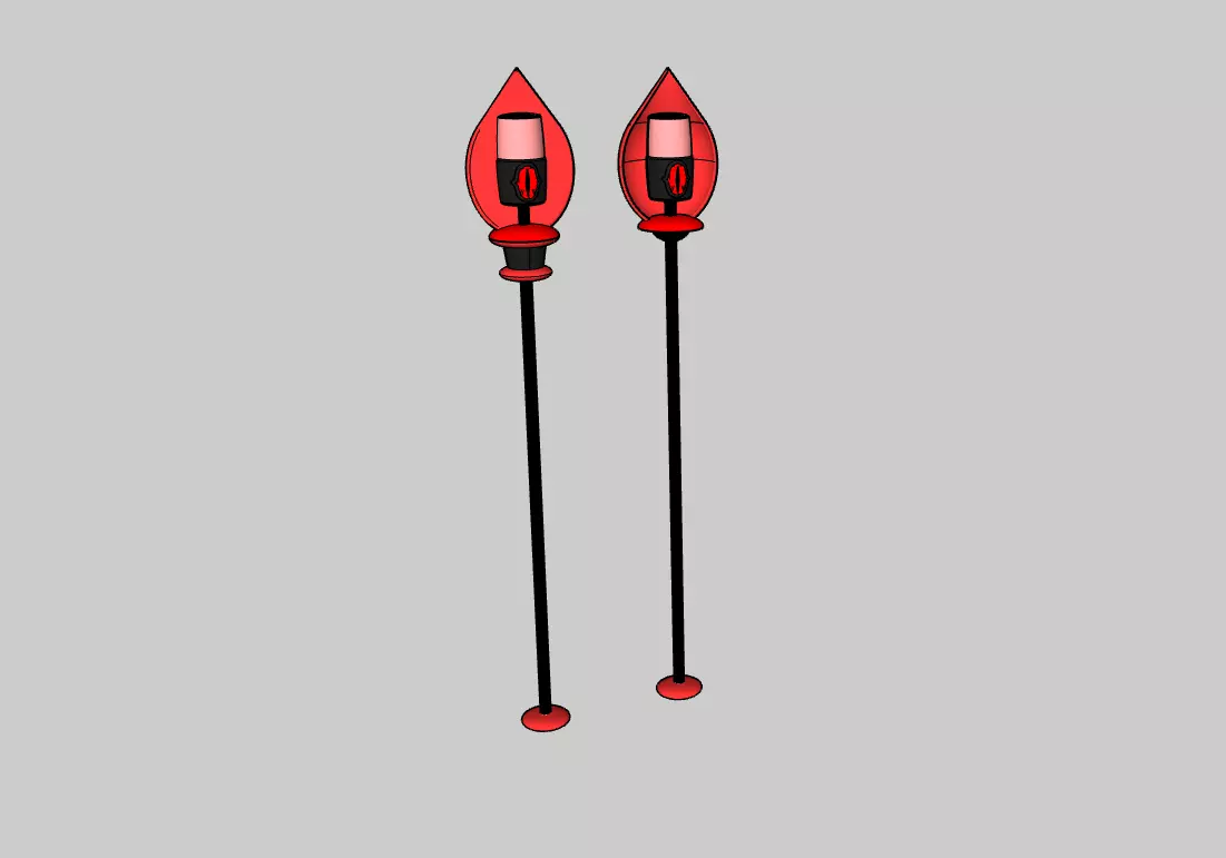 Hazbin Hotel Tv Series - Alastor Staff Style 2 Free 3D print model