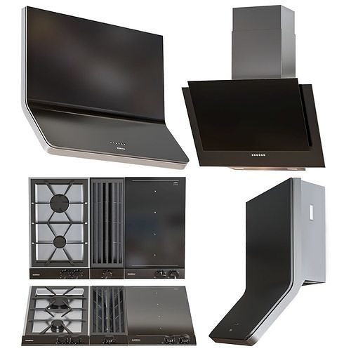 zephyr and gaggenau appliance set3 3D model