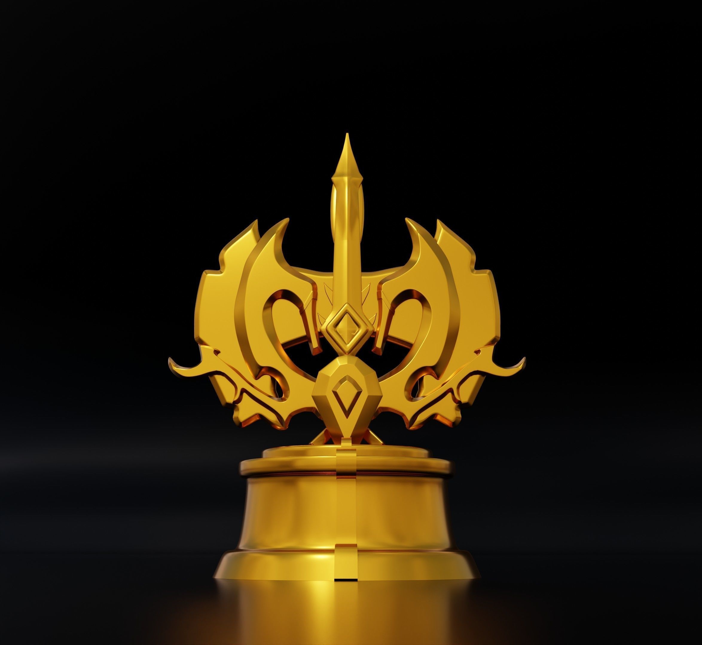 Dota 2 All Hero Challenge Trophy 3D print model_2