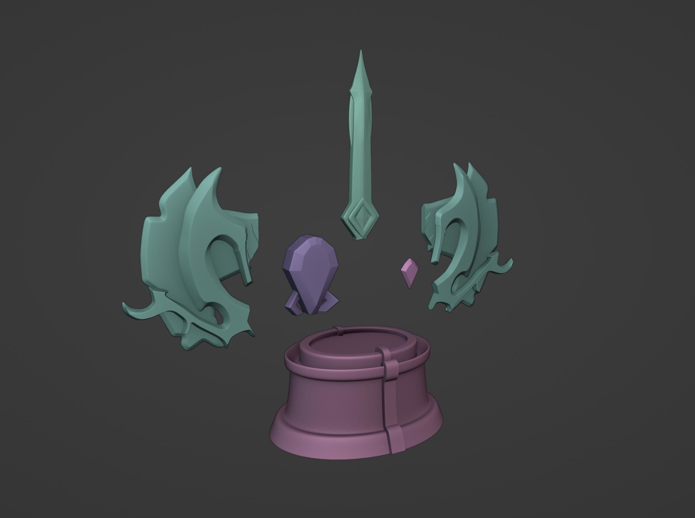 Dota 2 All Hero Challenge Trophy 3D print model_3