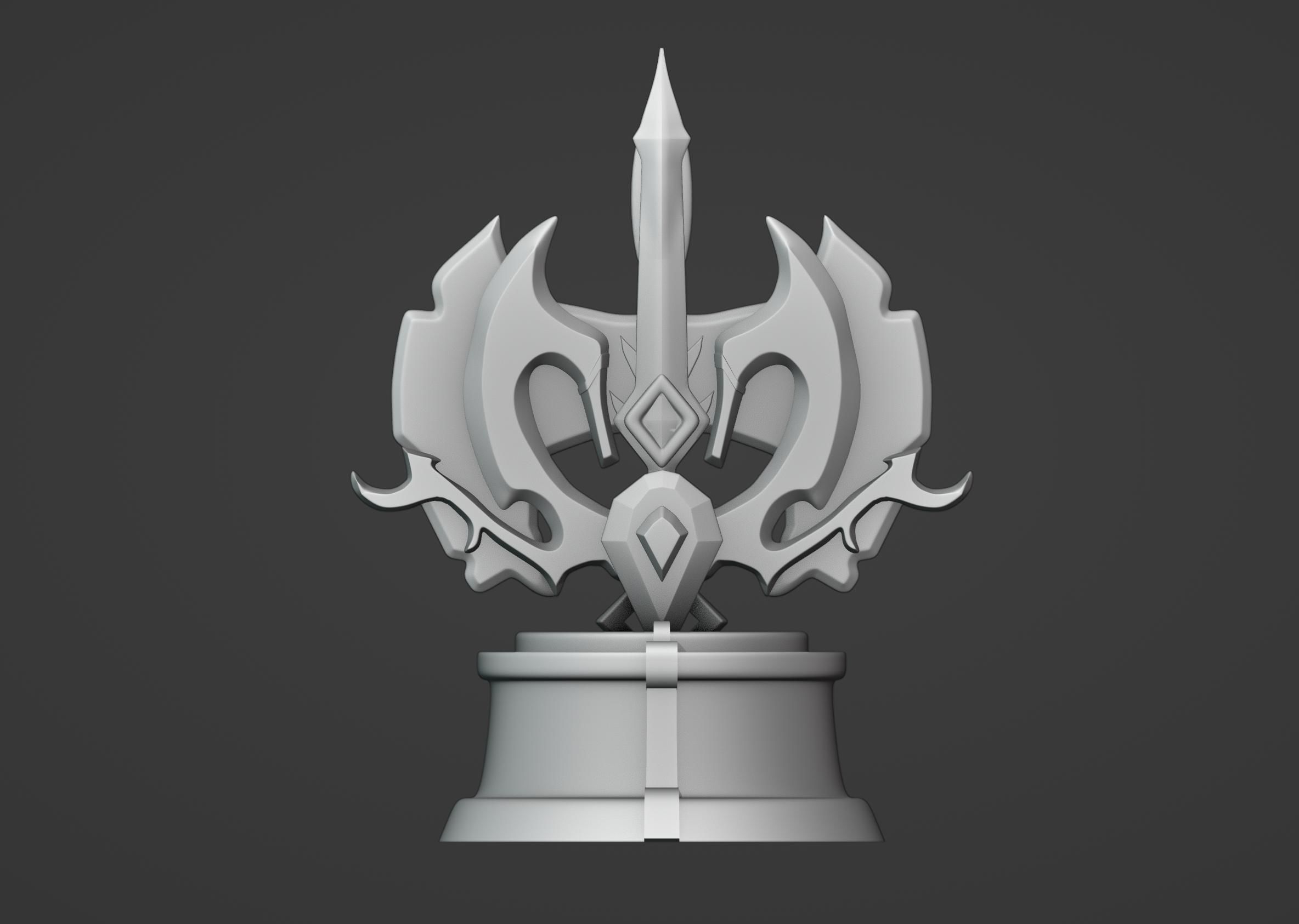 Dota 2 All Hero Challenge Trophy 3D print model_4