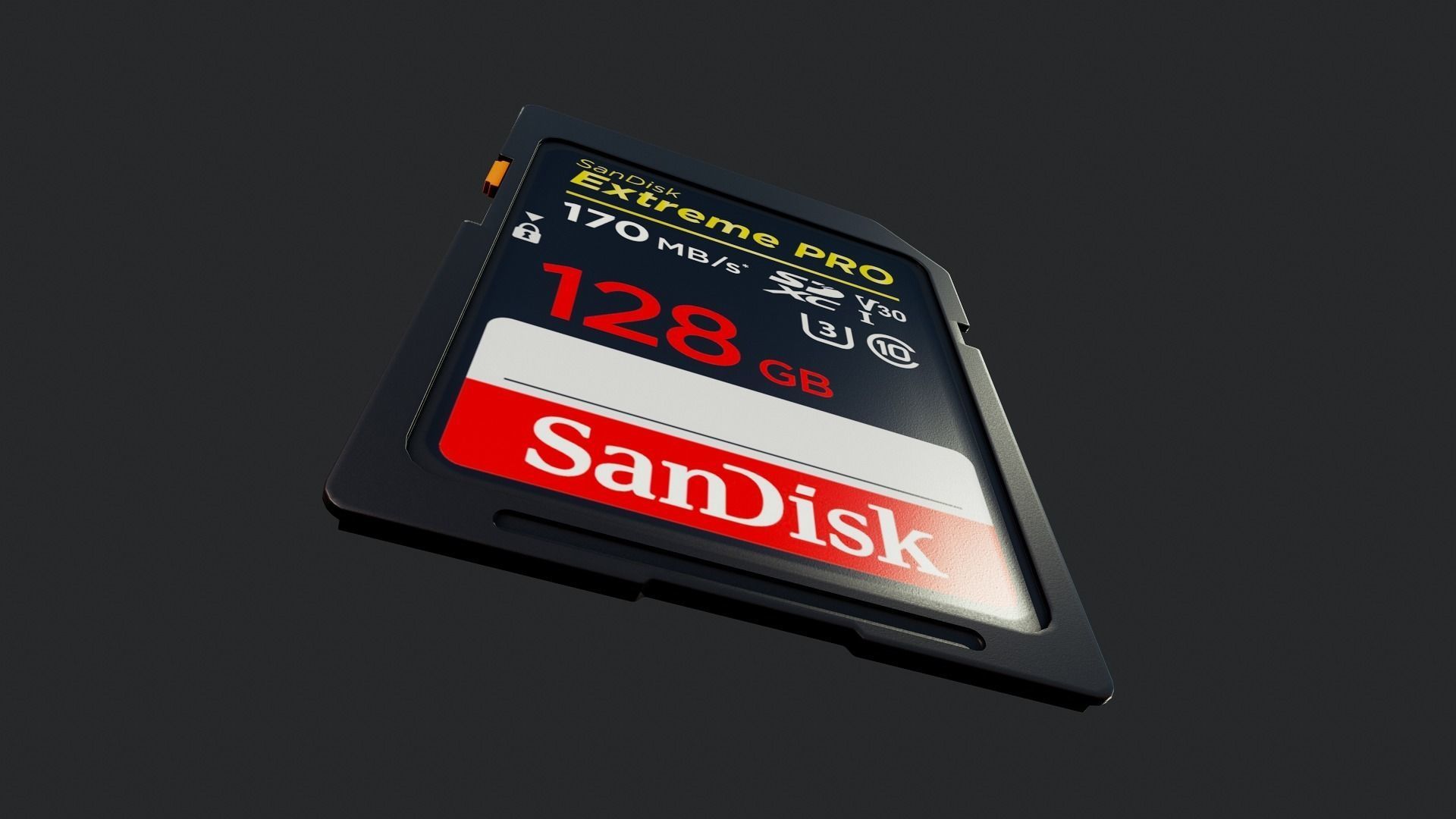 Sandisk Card - Tutorial Included Low-poly 3D model_12