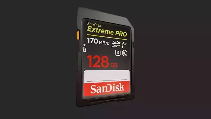 Sandisk Card - Tutorial Included Low-poly 3D model Sandisk Card - Tutorial Included Low-poly 3D model