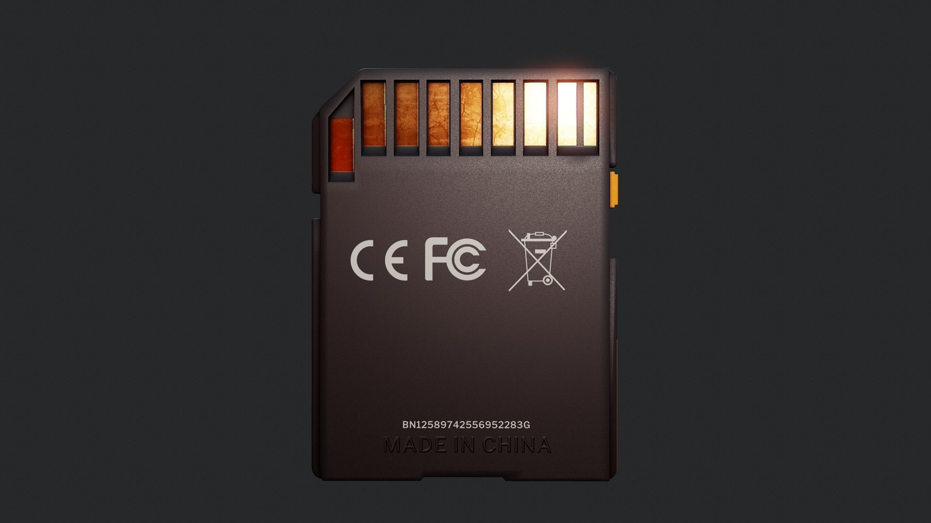 Sandisk Card - Tutorial Included Low-poly 3D model_8
